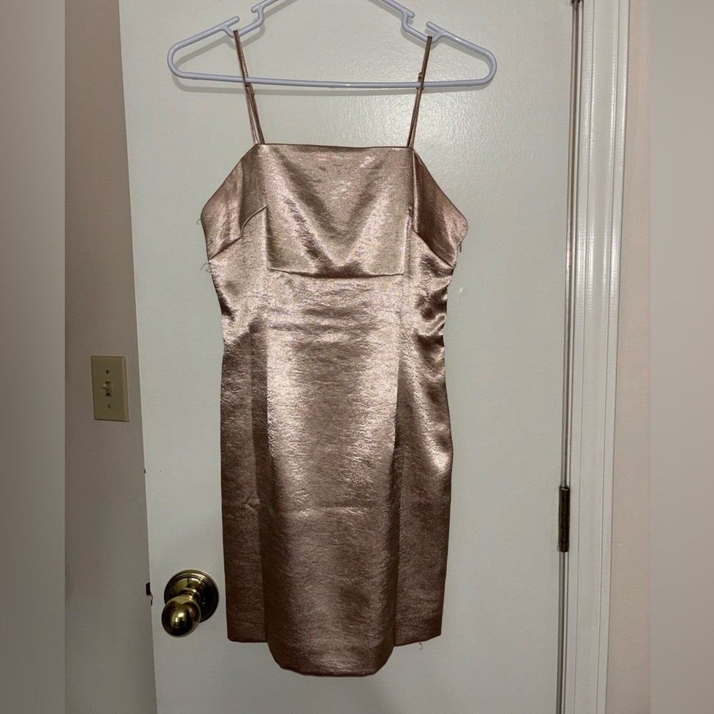 Forever 21 Gold Mini Dress with Adjustable Straps